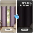 thumbnail image 2 of Ombre Purple Wavy Line Blackout Curtains,2 Panels,63 Inch Length,Room Darking Thermal Insulated Window Drapes for Bedroom, 2 of 8