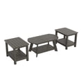 thumbnail image 4 of WestinTrends Tuscany 3-Piece HIPS Outdoor Adirondack Coffee Table and Two Side Table Set, Charcoal Gray, 4 of 5