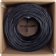thumbnail image 3 of NavePoint Cat5e Plenum Jacket, 1000ft, Black, Copper Clad Aluminum Bulk Ethernet Cable, 350MHz, 24AWG 4 Pair, Unshielded Twisted Pair (UTP), 3 of 4