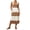 Khaki, variant on Women's U Neck Sleeveless Midi Dress Wide Color Block Stripes Side Seam Pockets Loose Fit Casual Summer Jersey Shift Dress