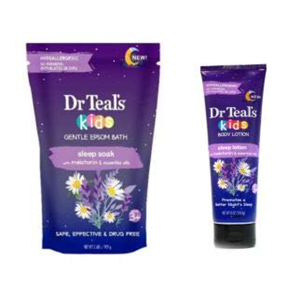 Dr Teal's Kids Gentle Epsom Bath Sleep Soak & Body Lotion with