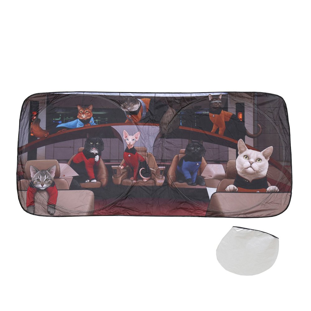 Classic Imports Star Trek Sunshade The Next Generation Cats Funny