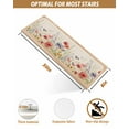 thumbnail image 5 of Spring Floral Stair Treads for Wooden Steps Indoor Runner Rug Carpet, Colorful Summer Botanical Flowers Vintage 10 Pieces Peel and Stick Staircase Step Treads Covers Washable Throw Door Mats, 30"x8", 5 of 5