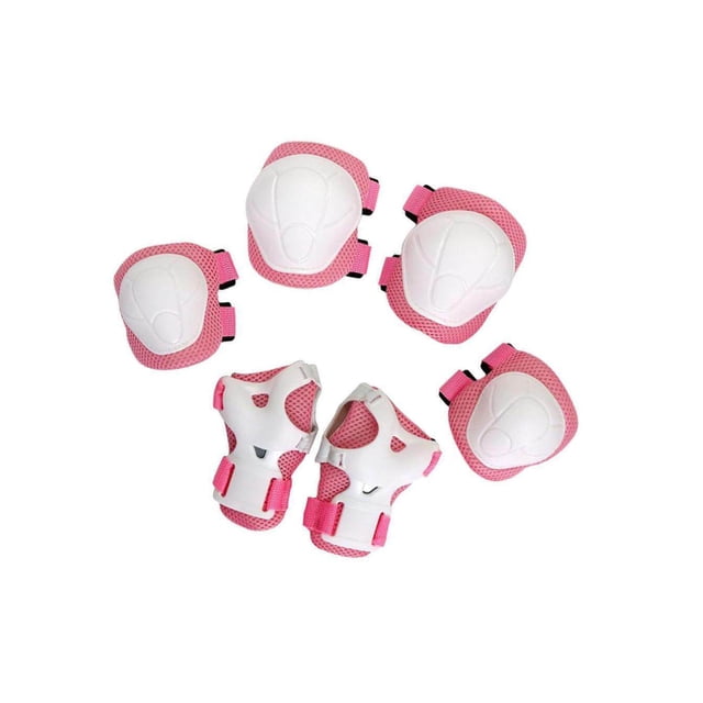 6 Pcs Protection de Poignet et Coudière pour Enfant Patinage Vélo Genou Soutien Extérieur Rose