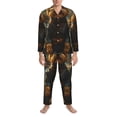 thumbnail image 3 of Fotbe Forest Creek Cute Dog Pattern Long Sleeve Pajama Set for Men,Sleepwear Set,2-piece Loungewear Set,Soft PJs Comfy Nightwear with Pockets-X-Large, 3 of 7