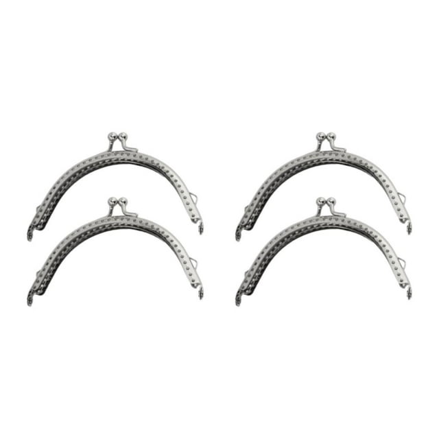 kurtrusly 2pcs Personalized Purses Kiss Clasp Lock Widely Used Metal Frame Kiss Clasp Lock silver 8.5CM 2Set