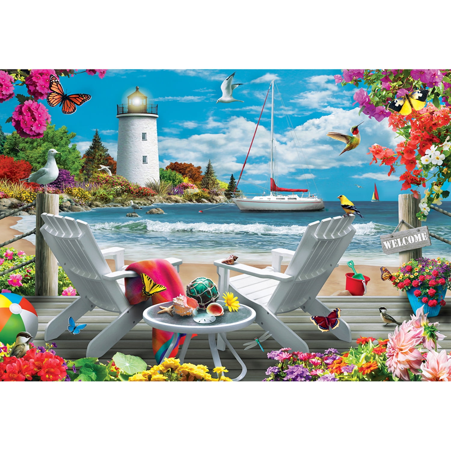MasterPieces 500 Piece Jigsaw Puzzle Set - Memory Lane Scenic 4-Pack - Alan Giana Artwork