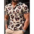 thumbnail image 1 of 3D Printed Short Sleeve, Buttons Men's POLO Shirt Color Figure Men's Spring And Summer Street Laps T-Shirt, 1 of 3