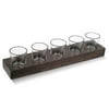 Five-Candle Votive Candle Holder Tray, Espresso