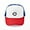 Red/Blue/White, variant on - Pi Alpha Phi Brotherhood Ring - Adjustable Unisex Printed Trucker Hat with Mesh Back