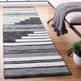thumbnail image 2 of SAFAVIEH Kilim Adam Striped Polyester Runner Rug, Ivory/Black, 2'3" x 9', 2 of 8