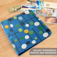 thumbnail image 4 of FORMRS 3 Ring Photo Album 4"x6" Self Adhesive Large Capacity PU Leather Cover, Blue Abstract, 4 of 8