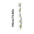 thumbnail image 3 of Paquete de 2 Guirnaldas de Glicinias de Seda: Enredaderas de Flores, Morado MNFD, 3 of 6