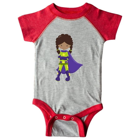 

Inktastic African American Girl Superhero Green Costume Gift Baby Girl Bodysuit