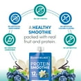 thumbnail image 2 of Designer Wellness Protein Smoothie, 12 Count, Blueberry Vanilla, Real Fruit, 12g Protein, Low Carb, Zero Added Sugar, Gluten-Free, 2 of 6