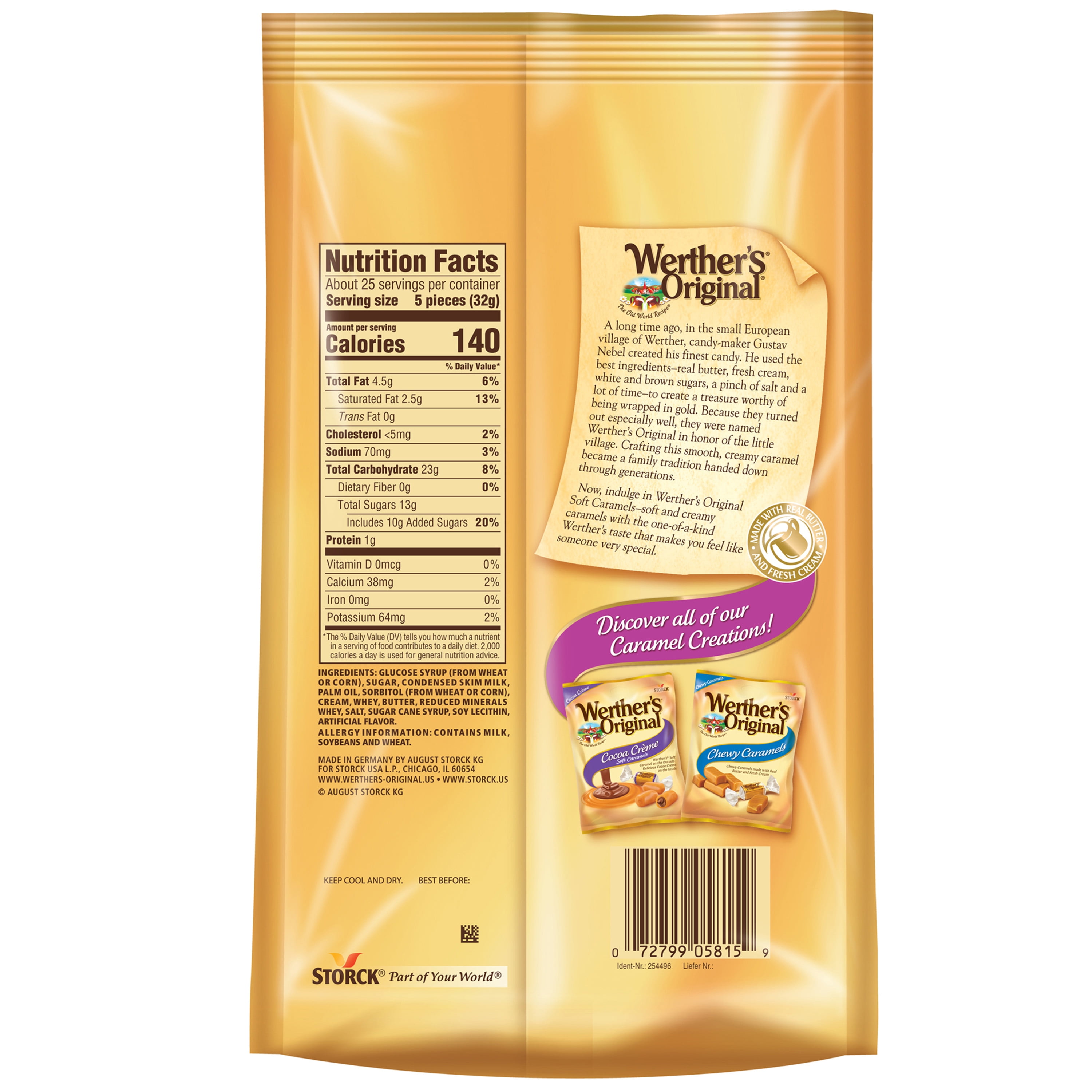 Werthers Original Soft Caramel Candy, 28 Oz