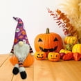 thumbnail image 3 of Decoraciones de Halloween, muñeco de Navidad hecho a mano sin rostro, muñeco de peluche de Papá Noel, decoración de escritorio, luminoso de pie F, 3 of 5
