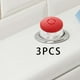 thumbnail image 5 of 3 botones pulsadores para inodoro, botón para tanque de inodoro, perillas modernas para cajones de cocina y baño. Rojo, 5 of 9