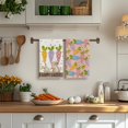 thumbnail image 5 of Pink Carrots Bunny Happy Easter Kitchen Towels Dish Towels, 18x26 Inch Spring Farmhouse Rabbit Decoration Hand Towels Set of 2, 5 of 6