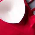 thumbnail image 7 of Cotton Bra Women Yoga Bras Solid Sleeveless Cold Shoulder Casual Tanks Blouse Tops V-Neck Convertible Bra Feature Hook and Eye Closure Push-up Bra Style Y-540 , Red S, 7 of 7