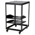 thumbnail image 2 of Kojooin Adjustable Depth Mobile Server Rack Cart, Extendable Rolling Equipment Rack with Lockable Casters for Office or Home, 2 of 7