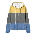 thumbnail image 4 of Wancir Women's Color Block Zip Up Hoodie Sweatshirt Casual Long Sleeve Drawstring Jacket Sweater with Pockets, 4 of 5