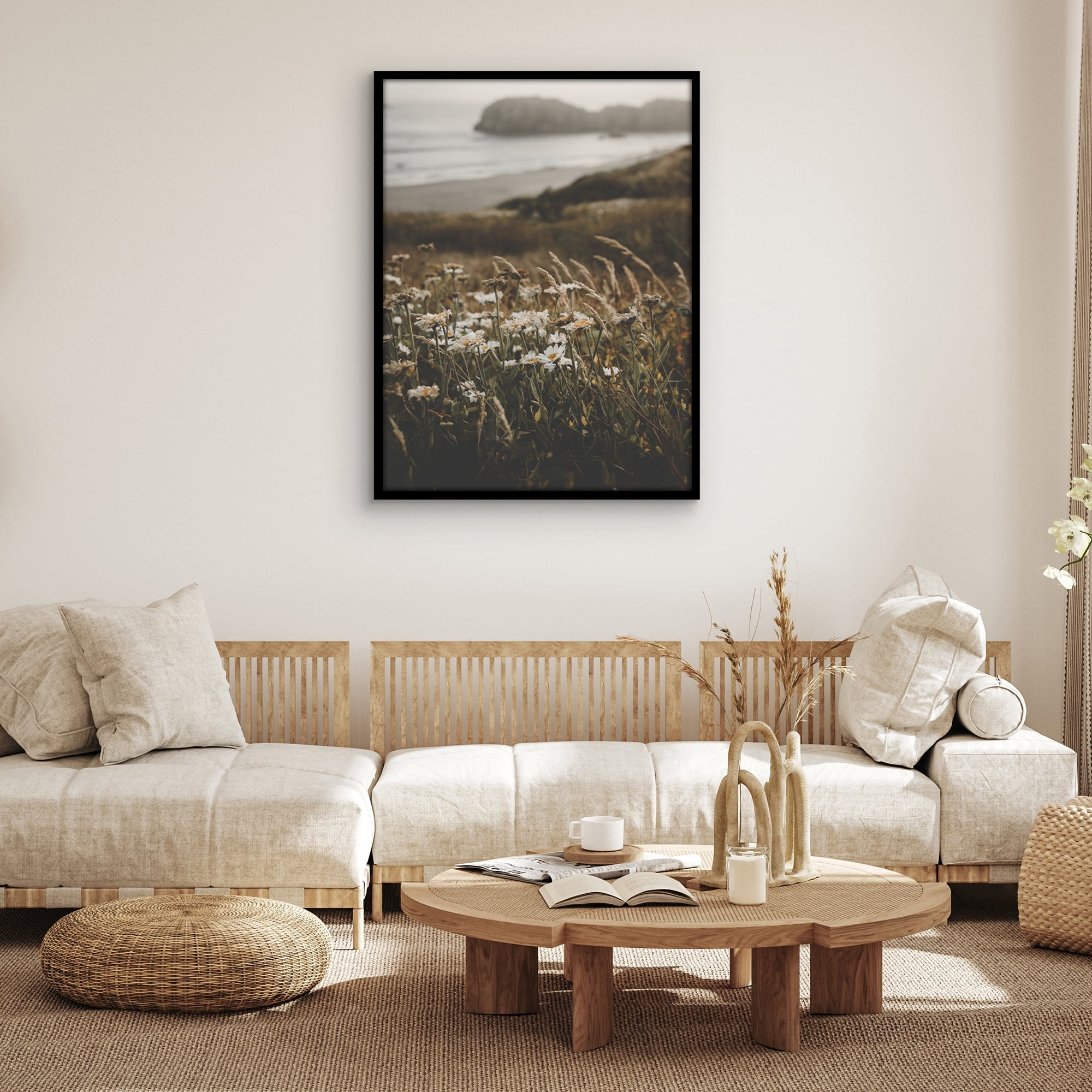 Americanflat 30x40 Picture Frame with Polished Plexiglass Streamline Collection Thin Border Wall - Black