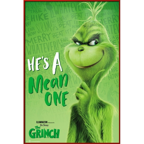 The Grinch Framed Movie Poster (Grinch Solo He's A