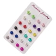 thumbnail image 6 of Milageto 6x12 Pairs Assorted Pearl Stud Earrings Round Ball Pearl Piercing Earrings 6 Pcs, 6 of 7