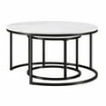 thumbnail image 5 of Evelyn&Zoe Watson Round Nested Coffee Table with Faux Marble Top in Blackened Bronze, 5 of 6