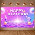 thumbnail image 3 of Disco Theme Banner Glittery Design Birthday Party Display Pink Purple Color Star Pattern Celebration Backdrop for Birthday Celebration Disco Party Photo Shoot, 3 of 9
