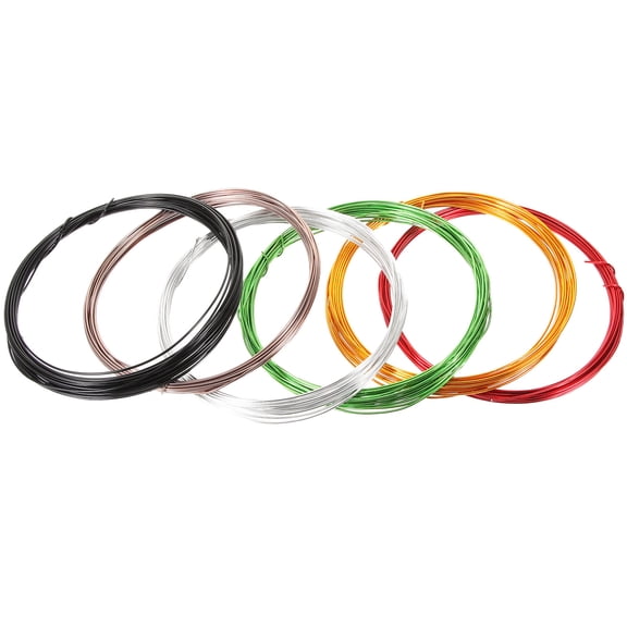 PBPBOX 6Pcs Assorted Color Aluminum Bonsai Training Wire Roll for DIY Plant Shaping and Branch Support