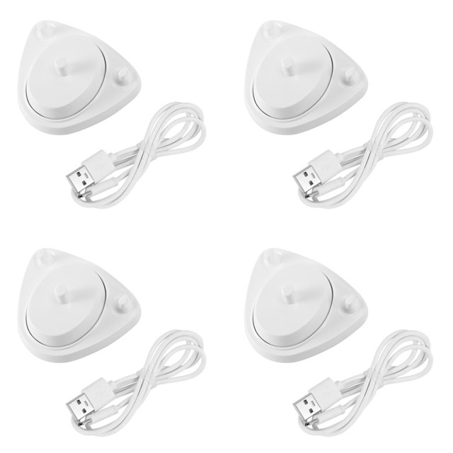 4X para Cepillo de Dientes Cargador de Repuesto Fuente de Alimentación Soporte de Carga Inductivo Modelo 3757 Cable USB