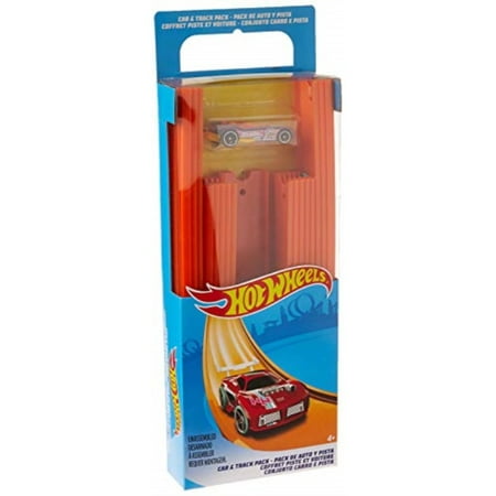 Hot Wheels Track Builder Straight Track with Car, 15 Feet - Styles May Vary