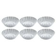 thumbnail image 2 of Frcolor 48Pcs Aluminum Alloy Egg Tart Molds Thick Reusable Flower Cupcake Mold Muffin Baking Cup Tartlet Pan (Silver), 2 of 6