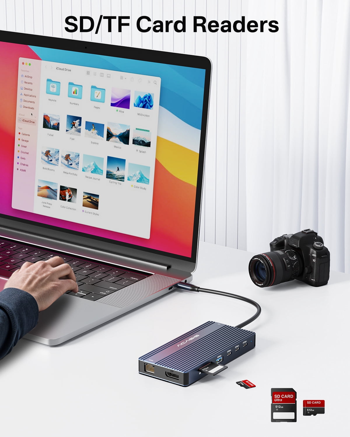 ACASIS 14-in-1 USB C Docking Station: Dual Monitor 4K@60Hz (2 HDMI + DP), 3 USB-C 10Gbps, 100W PD Charging, Gigabit Ethernet, SD/TF 3.0 for Laptops