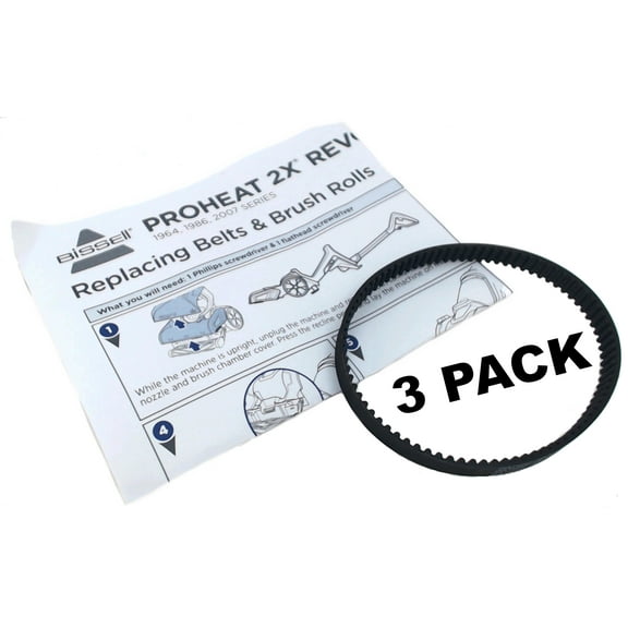 3 Pk, Bissell ProHeat, 2X, COG Pump Belt, 1611129