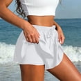 thumbnail image 6 of QATAINLAV 2 in 1 Flowy Running Shorts for Women Gym Yoga Athletic Workout Skirts with Biker Shorts Summer Tennis Golf Skorts White M, 6 of 6