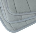 thumbnail image 4 of 3 Piece Memory Foam Bath Mat Set with U-Shaped Toilet Mat Bathroom Rugs Soft Comfortable Water Absorption Bath Carpet Non-Slip Thick Machine Washable for Kitchen/Living Room(Gray), 4 of 8
