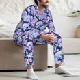 thumbnail image 7 of Kdxio pinkk flower crystal Skull Men’s Pajama Set Pajamas For Men 2 Piece PJ Set with Men Pajama Pants and Long Sleeve T-Shirt Lounge Set-, 7 of 7