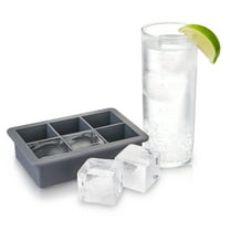 Viski Highball Ice Cube Tray Makes 1.5" Cubes, Ice Tray, Ice Mold, Grey