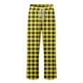 thumbnail image 5 of Men's Lightweight Pajama Pants Soft Lounge Sleep Joggers Adjustable Drawstring & Pockets All-Season Sleepwear Woven Sleepwear Pants Mulit Colors/Patterns (a-Yellow, L), 5 of 6