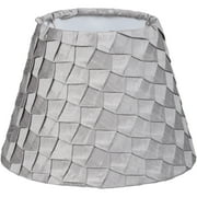 Better Homes & Gardens Tapered Pleat Fabric Drum Accent Lamp Shade, Grey