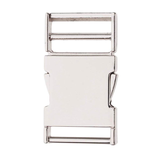 pitrice Metal Bag Webbing Belt Buckle Clip Clasp Inner diameter 25mm Silver