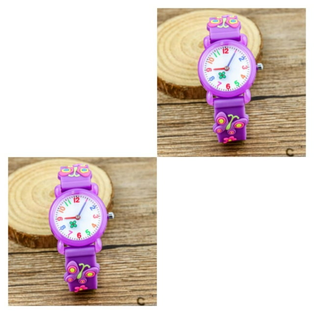 tamizeot Educational Analogue Quartz Wrist Watch Accurate Timing For Children Waterproof Childrens Watches 2Set