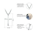 thumbnail image 6 of 555Jewelery Stainless Steel Metal Cross Unisex Adjustable Rolo Chain Religious Christian Pendant Necklace, Silver 18 inch, 6 of 9