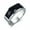 Blue Gravel, variant on Black Agate/Blue Gravel 8MM Men Women's Band 316L Stainless Steel Ring Size 6-11