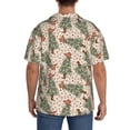 thumbnail image 3 of Lsque Cowboy Christmas Trees print Men's Cuban Collar Short Sleeve Shirt Summer Beachwear Casual Button Down Fashionable Vacation Leisure Shirt-Large, 3 of 7