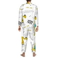 thumbnail image 5 of Kll Dinosaur On Excavator Sleepwear Mens Flannel Pajamas,Long Cotton Pj Set, 5 of 9