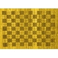thumbnail image 1 of Ahgly Company Indoor Rectangle Checkered Yellow Modern Area Rugs, 2' x 3', 1 of 4